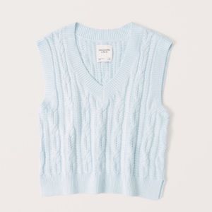 Abercrombie & Fitch light blue sweater vest